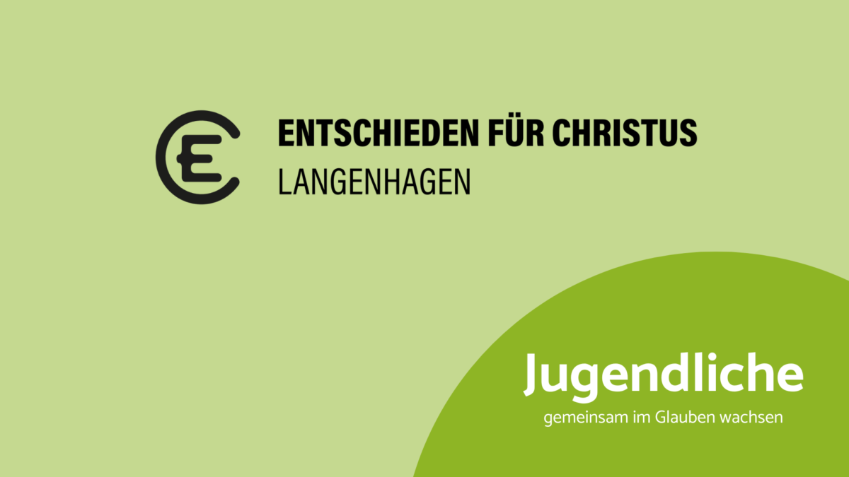 Eine grüne Fläche mit dem Logo "EC - Entschieden für Christus - Langenhagen"