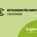 Eine grüne Fläche mit dem Logo "EC - Entschieden für Christus - Langenhagen"