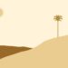 Zeichnung einer Wüste mit Palme