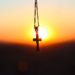 Kreuz vor Sonnenuntergang